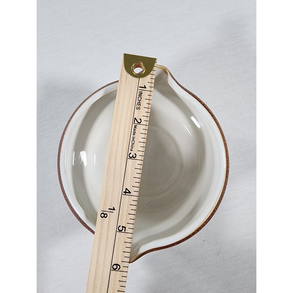 Mikasa Natural Beauty C9000 Gravy Bowl Dual Double Spout Speckled 1970s Japan - Picture 8 of 9